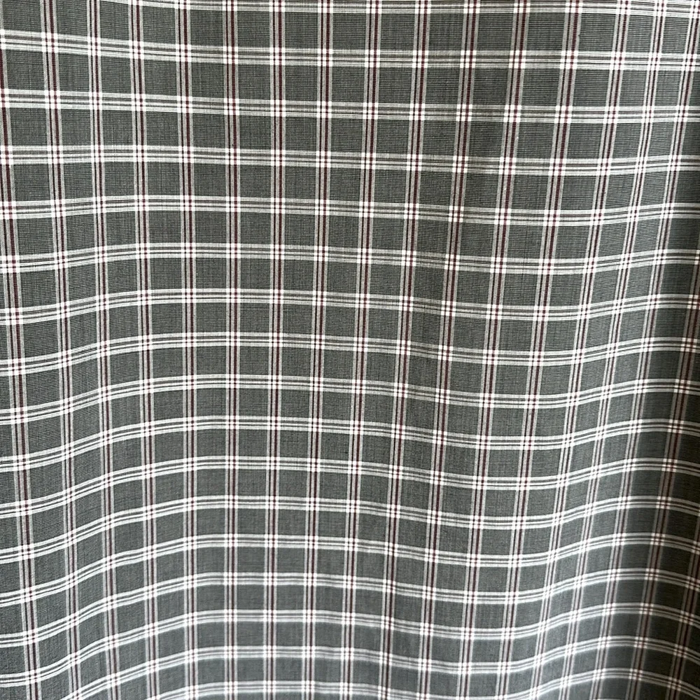 Michael Kors Gray Checkered Regular Fit Airsoft  Cotton Button Down Dress Shirt